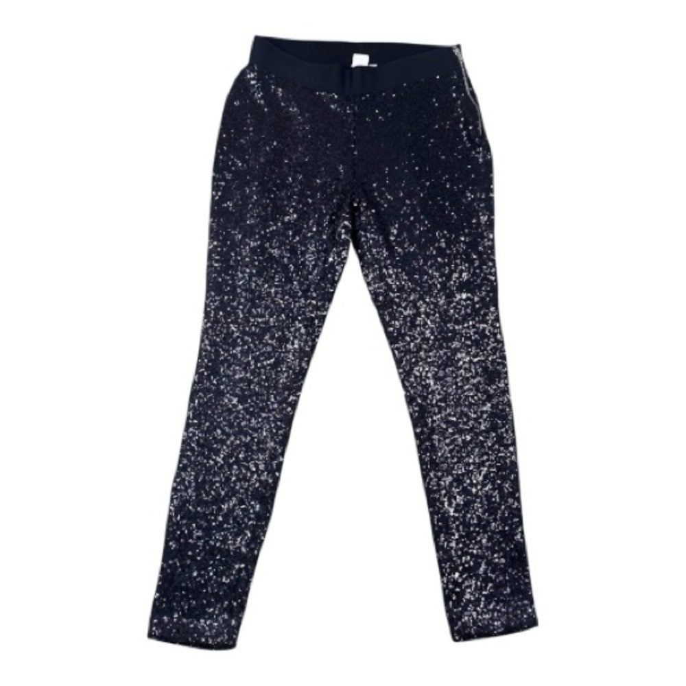 GAP Black Sequin Ankle Pants Size Small Party NYE Dressy - Picture 3 of 8